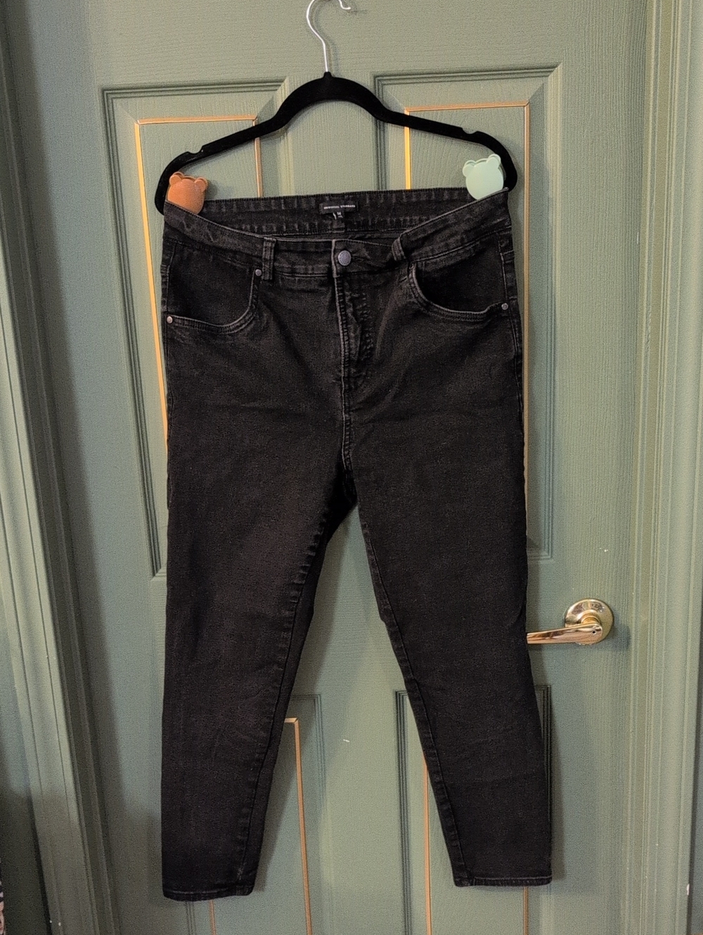 Universal Standard high-rise black skinny jeans, size 14, millennial emo Y2K